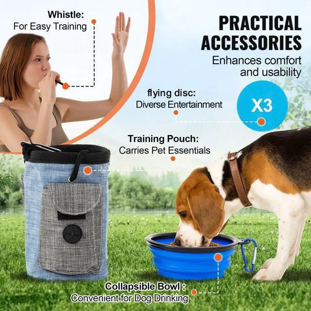 Alt view image 6 of 7 - VEVOR Dog Agility Training Equipment 7 PCS Set Upgrade w/ Hurdles 2 Tunnels Ring