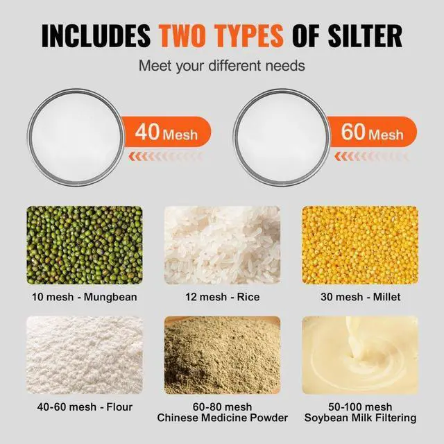 Alt view image 3 of 14 - Automatic Electric Vibrating Sieve, Stainless Steel Sifter Shaker Machine with 40+60 Mesh, 45W Automatic Powder Sifter Machine Countertop, Electric Sieve Shaker for Flour Powers, Mungbean, Rice