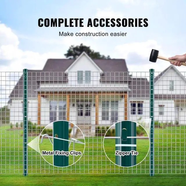 Alt view image 5 of 7 - VEVOR 3 Feet Fence Post 10 Pack T-Post Heavy Duty Metal Fence Posts Green