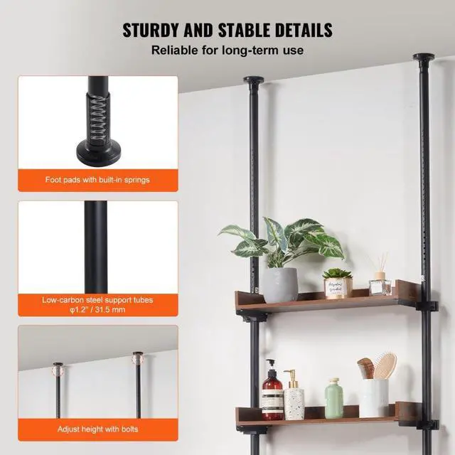 Alt view image 4 of 7 - VEVOR Over the Toilet Storage 4-Tier Bathroom Shelf Rack Space Saver Organizer