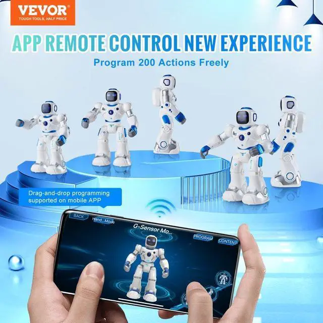 Alt view image 2 of 7 - VEVOR RC Robot Toy Talking Dancing Touch Voice APP Remote Control Programmable
