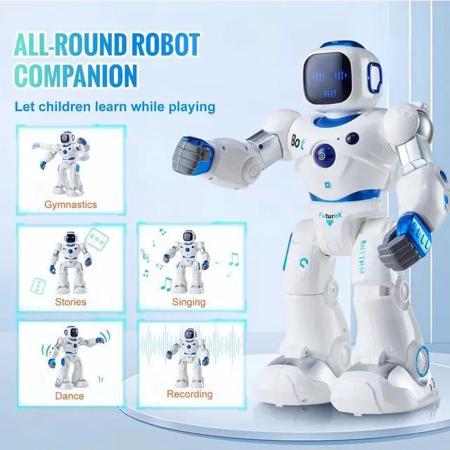 Alt view image 4 of 7 - VEVOR RC Robot Toy Talking Dancing Touch Voice APP Remote Control Programmable