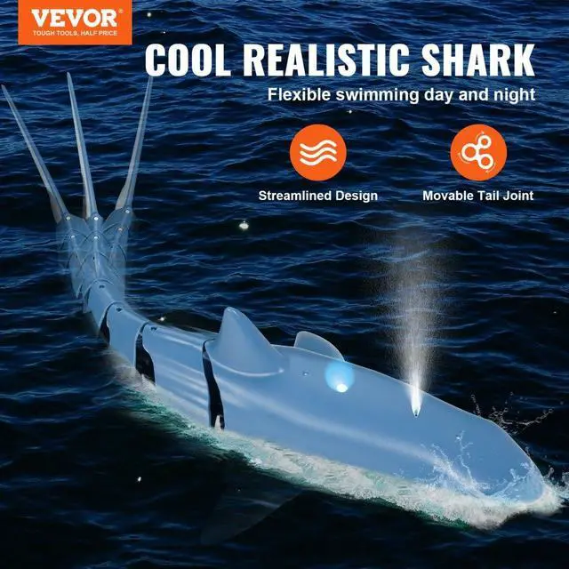Alt view image 2 of 7 - VEVOR Christmas gifts! Remote Control Shark Toy 2.4 GHz High Speed RC Boat for Kids Adults Gift