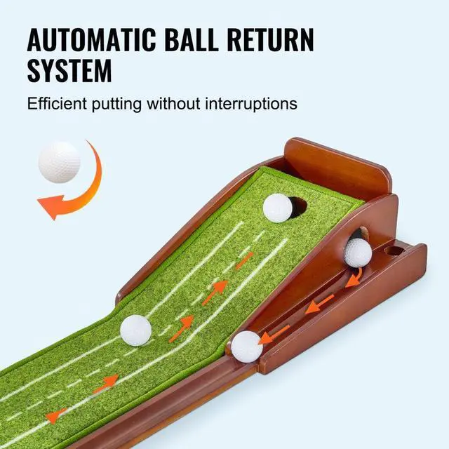 Alt view image 3 of 7 - VEVOR Golf Putting Mat Indoor Golf Putting Green Golf Training Practice Aid