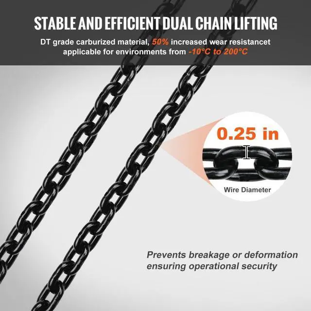 Alt view image 3 of 7 - VEVOR Electric Chain Hoist Single Phase Crane Hoist 2200 lbs Load 10 ft Lifting