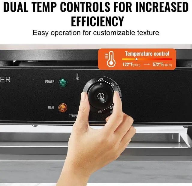 Alt view image 3 of 7 - VEVOR 16-Inch Electric Crepe Maker Commercial Crepe Machine 3400W Double Head