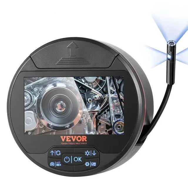 Main image of VEVOR  Borescope Triple Lens Endoscope Camera with 4.3" IPS Screen 8 + 2 Lights