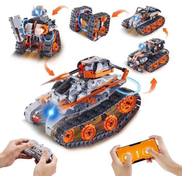 Main image of VEVOR STEM Building Toys for Kids 5 in 1 App & Remote Control Car/Robot 554 PCS