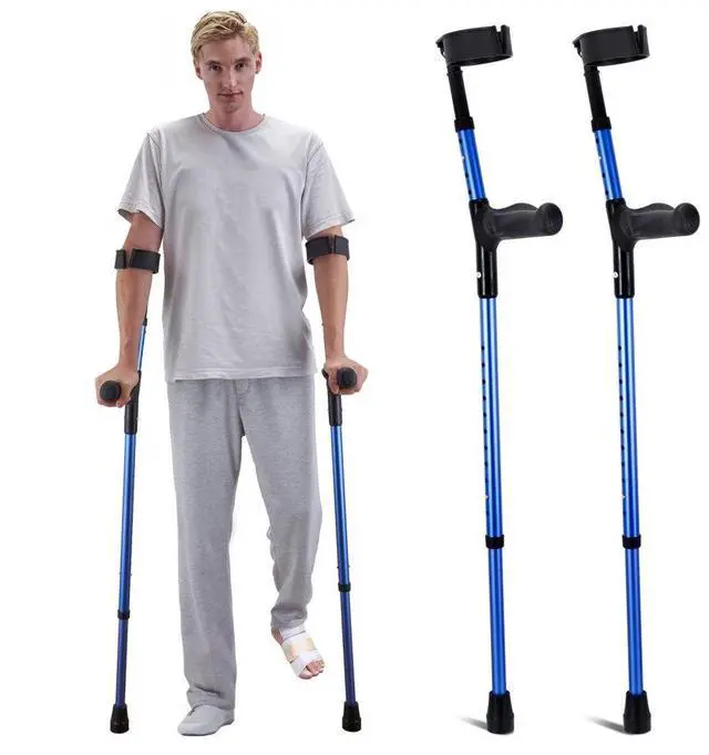 Main image of VEVOR Forearm Crutches Aluminum Walking Crutches with Adjustable Height & Cuffs