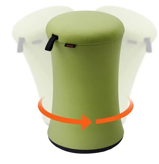 Main image of VEVOR  Wobble Chair, Height-Adjustable (19.3-25") Wobble Chair with Fabric Cover, Flexible Seating Wobble Stool Made of Iron & Sponge, Ideal for School, Office & Home, 20° Tilt Angle, Green