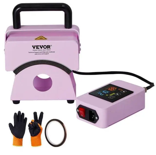Main image of VEVOR Hat Press Machine Mini Hat Heat Press for Caps 5.9x3.15 inch Plate Purple