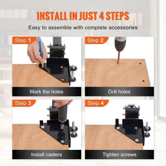 Alt view image 5 of 7 - VEVOR Mobile Base Heavy Duty Universal Stand 400 lbs Capacity For Tools Machines