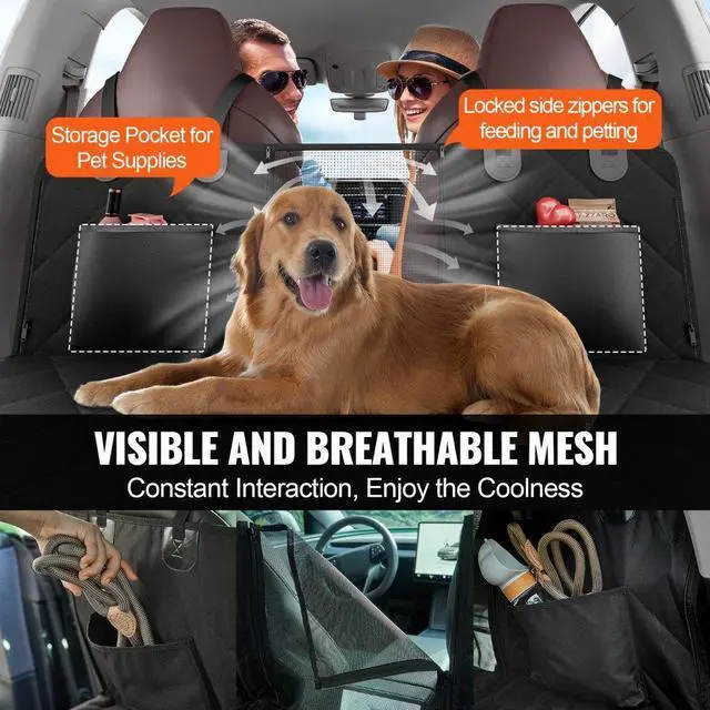 Alt view image 6 of 7 - VEVOR 53 x 24.8 in Dog Car Seat Cover for Back Seat Waterproof 600D for Cars