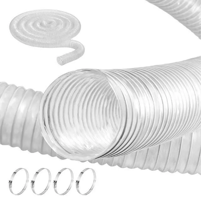 Main image of VEVOR 2.5'' x 20' Dust Collection Hose Thickened PVC Flexible Clear Hose