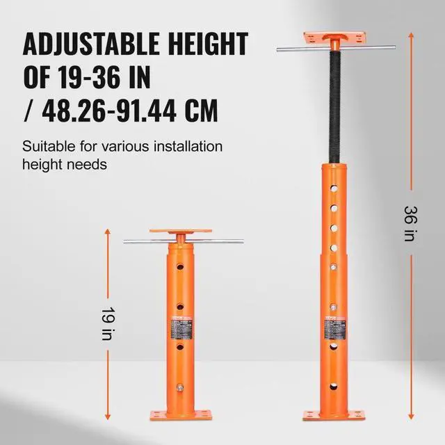 Alt view image 3 of 7 - VEVOR Adjustable Floor Jack Post House Floor Leveling Lift 19"-36" Height Range