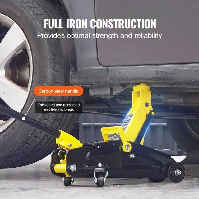 Alt view image 5 of 7 - VEVOR Low Profile Floor Jack 2 Ton Heavy Duty Single Piston Hydraulic Pump