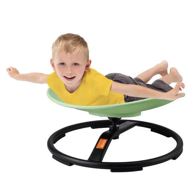 Main image of VEVOR Kids Swivel Chair, 220 LBS Capacity, Sensory Spinning Chair, Autistic Kids Sensory Toy Chair with Non-Slip Metal Base, Toddler Sit and Spin Chair for Coordination Balance Focus Training Green