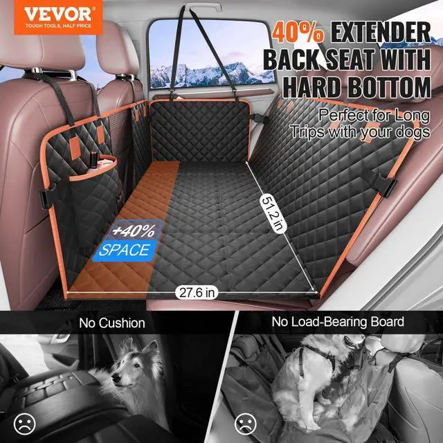 Alt view image 2 of 7 - VEVOR 51.2 x 27.6 in Dog Car Seat Cover for Back Seat Waterproof 600D for SUV