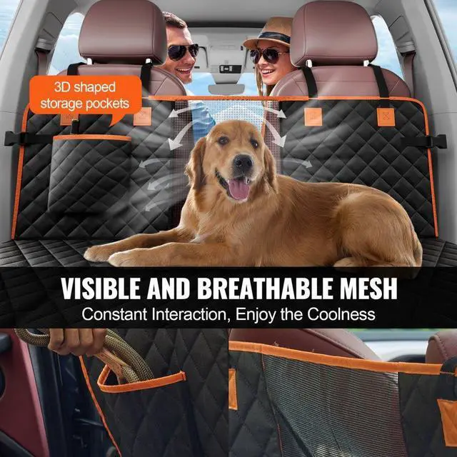 Alt view image 6 of 7 - VEVOR 51.2 x 27.6 in Dog Car Seat Cover for Back Seat Waterproof 600D for SUV