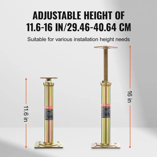Alt view image 3 of 7 - VEVOR 4PCS Adjustable Floor Jack Post House Floor Leveling Lift 11.6"-16" Height