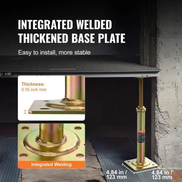 Alt view image 4 of 7 - VEVOR 4PCS Adjustable Floor Jack Post House Floor Leveling Lift 11.6"-16" Height