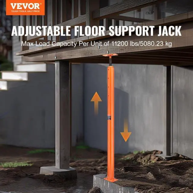 Alt view image 2 of 7 - VEVOR Adjustable Floor Jack Post House Floor Leveling Lift 54"-150" Height Range