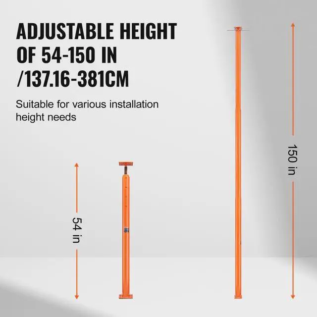 Alt view image 3 of 7 - VEVOR Adjustable Floor Jack Post House Floor Leveling Lift 54"-150" Height Range