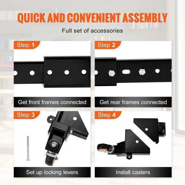 Alt view image 5 of 7 - VEVOR Mobile Base Heavy Duty Universal Stand 650 lbs Capacity For Tools Machines