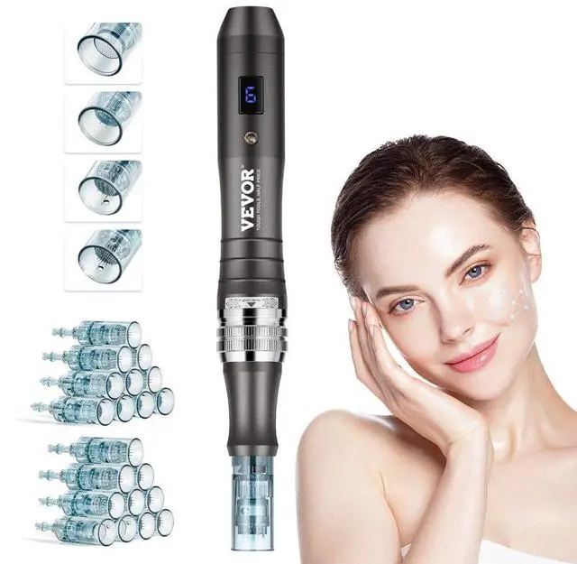 Main image of VEVOR Professional Microneedling Pen 6-Speed Electric Beauty Pen with 20 Needles