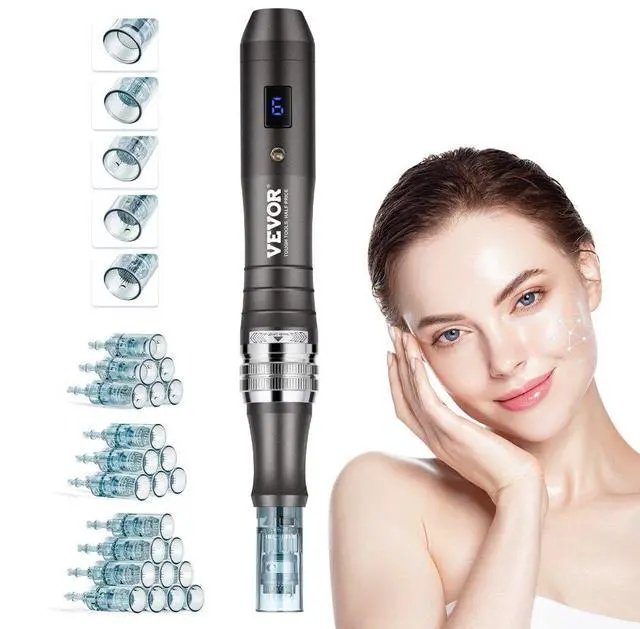 Main image of VEVOR Professional Microneedling Pen 6-Speed Electric Beauty Pen with 22 Needles