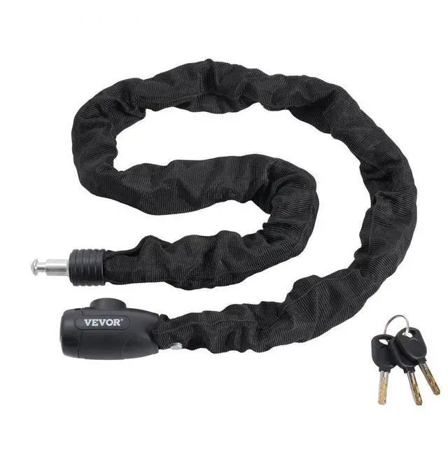 Main image of VEVOR Bike Chain Lock, 3.94 Ft Combination Bicycle Chain Lock with 4 Keys, Heavy Duty Anti-Theft High Security Bike Locks, Perfect for Bike, Motorcycle, Scooter, Bicycle, Door, Fence or Gate, 8mm