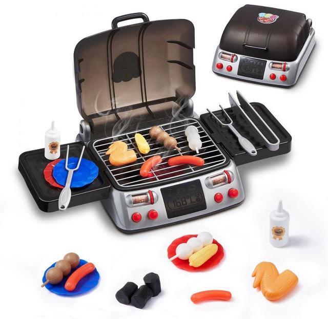 Main image of VEVOR 19 PCS Kids BBQ Grill Playset Cooking Grill Toy Set with Smoke Sound Light