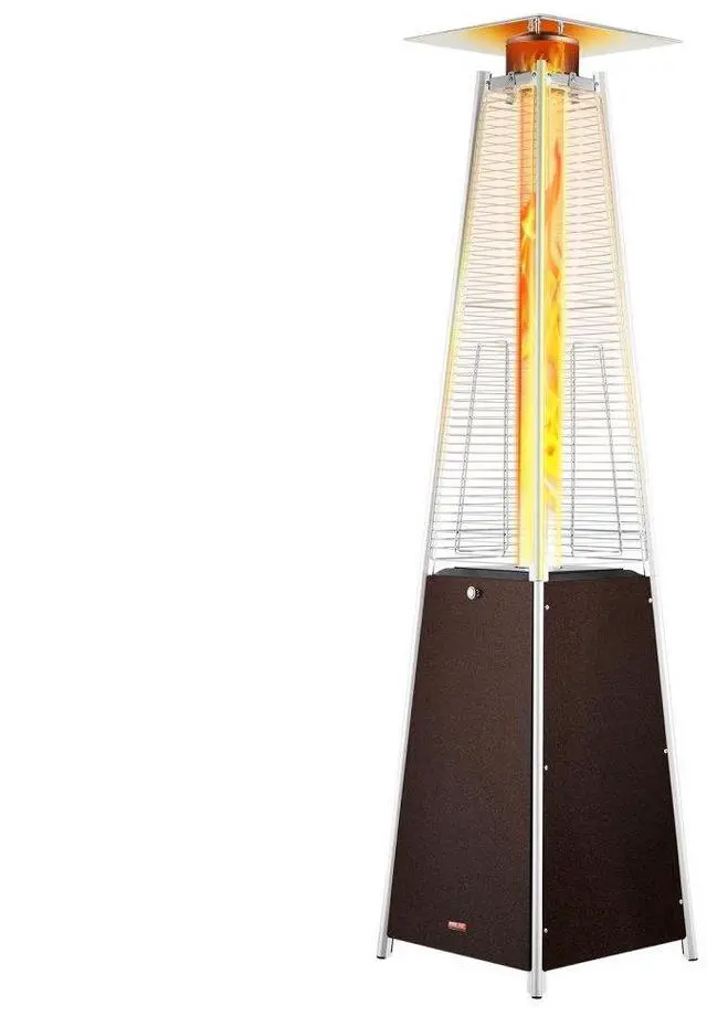 Main image of VEVOR  Propane Patio Heater 48000BTU Pyramid w/Wheels for Outdoor Patio Bronze