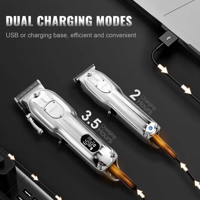 Alt view image 4 of 7 - VEVOR Professional Hair Clipper for Men Cordless Barber Clipper and Trimmers Set
