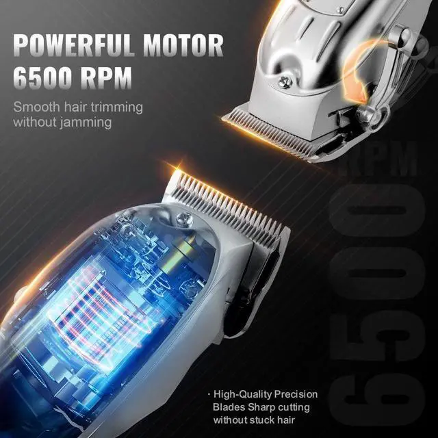 Alt view image 5 of 7 - VEVOR Professional Hair Clipper for Men Cordless Barber Clipper and Trimmers Set