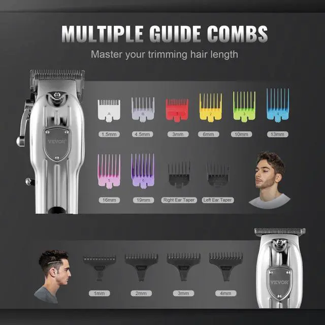 Alt view image 6 of 7 - VEVOR Professional Hair Clipper for Men Cordless Barber Clipper and Trimmers Set