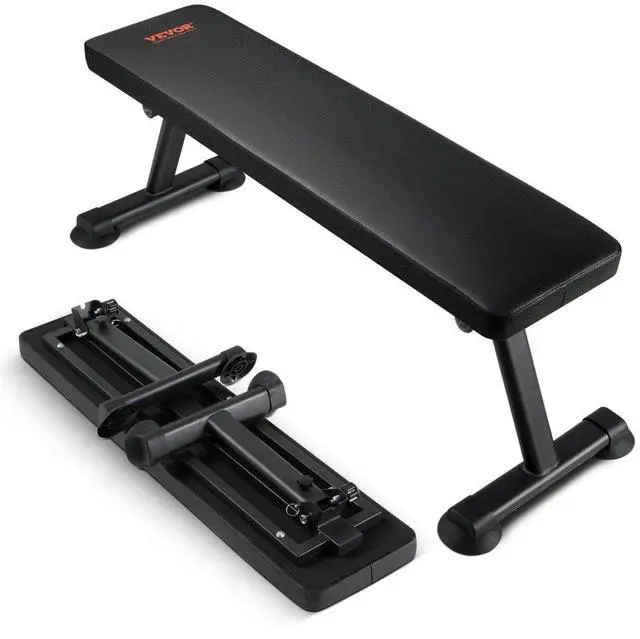 Main image of VEVOR Flat Weight Bench Foldable Strength Training Bench for Full Body Workout