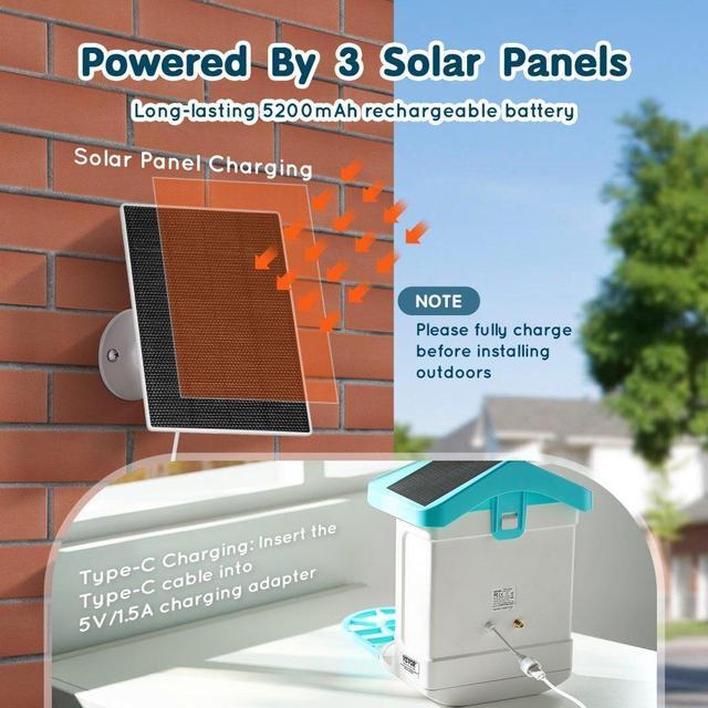 Alt view image 5 of 7 - VEVOR  Smart Bird Feeder with Camera AI Identify 10000+ Bird Specie Solar-Powered