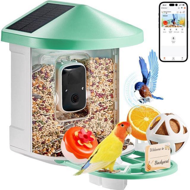 Main image of VEVOR  Smart Bird Feeder with Camera 2K HD AI Identify Bird Species Solar-Powered