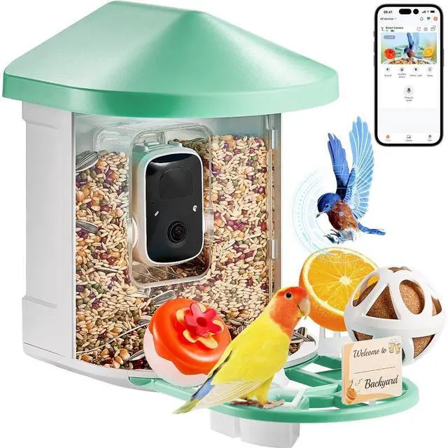 Main image of VEVOR  Smart Bird Feeder with Camera 2K HD AI Identify Bird Species Auto Capture