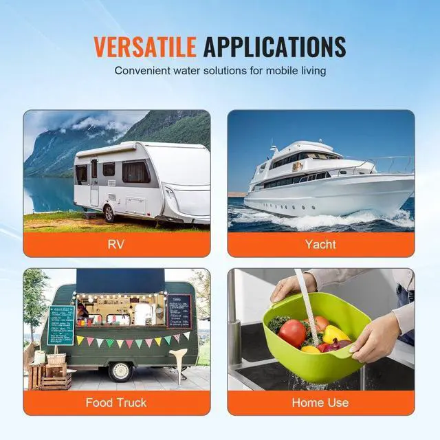 Alt view image 6 of 7 - VEVOR 12V Diaphragm Pump 5GPM 18.93 L/min 5-Chamber Water Pump Pressure Switch