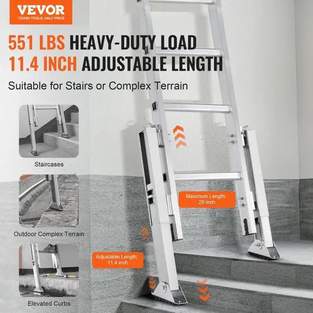 Alt view image 2 of 7 - VEVOR Ladder Levler 11.4 inch Expansion Length Leveling Tool Quick Release