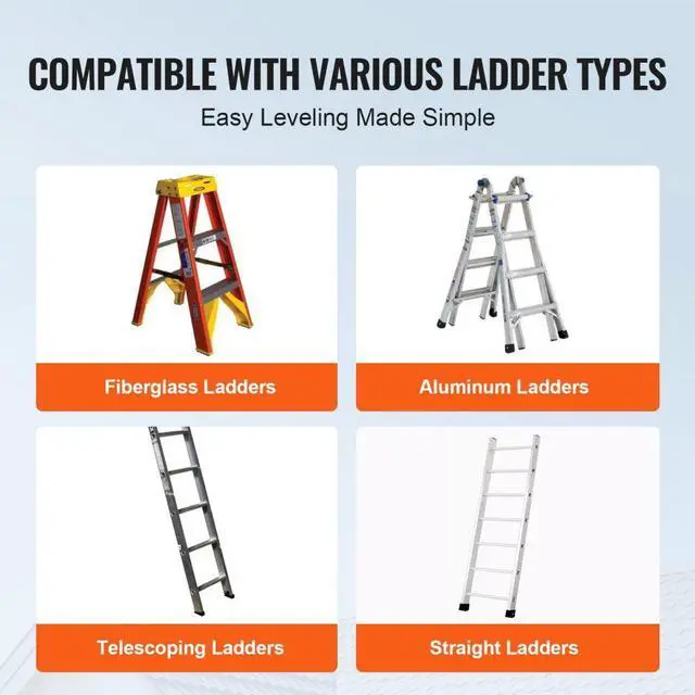 Alt view image 5 of 7 - VEVOR Ladder Levler 11.4 inch Expansion Length Leveling Tool Quick Release