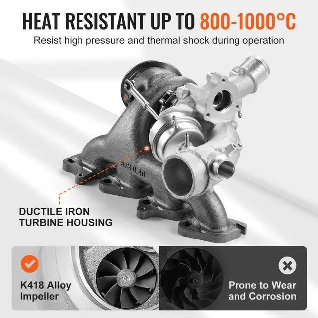Alt view image 4 of 7 - VEVOR  Turbo Turbocharger Kit for Engines Chevy Chevrolet Cruze 2011-2019 1.4T