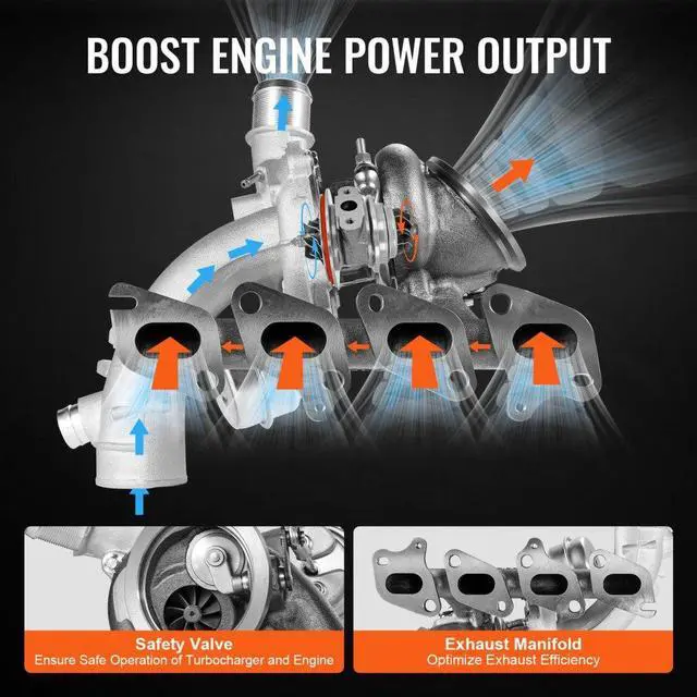 Alt view image 6 of 7 - VEVOR  Turbo Turbocharger Kit for Engines Chevy Chevrolet Cruze 2011-2019 1.4T