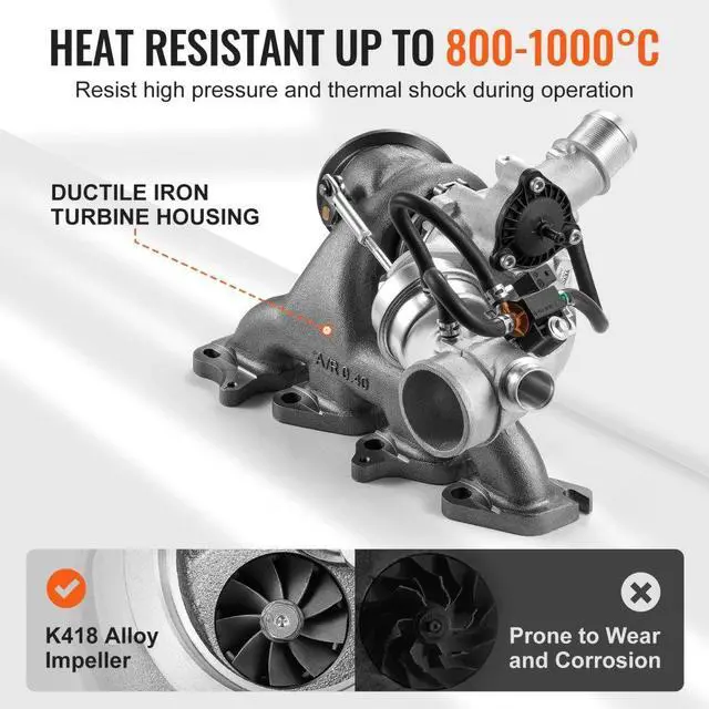 Alt view image 4 of 7 - VEVOR  Turbo Turbocharger Kit with Valve Chevy Chevrolet Cruze 2011-2019 1.4T