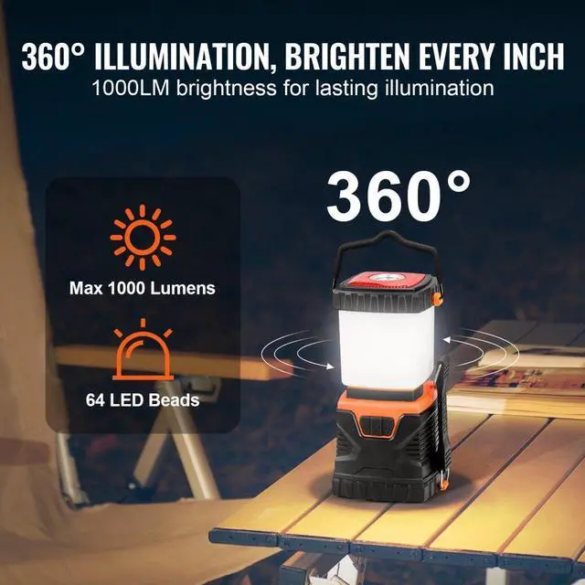 Alt view image 3 of 7 - VEVOR LED Camping Lantern Battery Powered All-in-one for Exceptional Experience