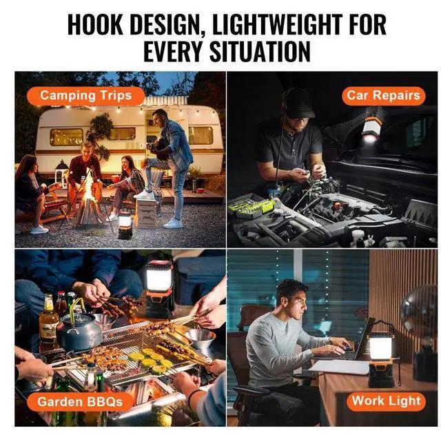 Alt view image 6 of 7 - VEVOR LED Camping Lantern Battery Powered All-in-one for Exceptional Experience
