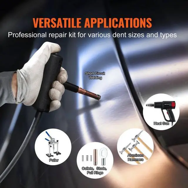 Alt view image 4 of 7 - VEVOR  Spot Welder Dent Puller 300W Stud Welder Dent Repair for Aluminum Car Body