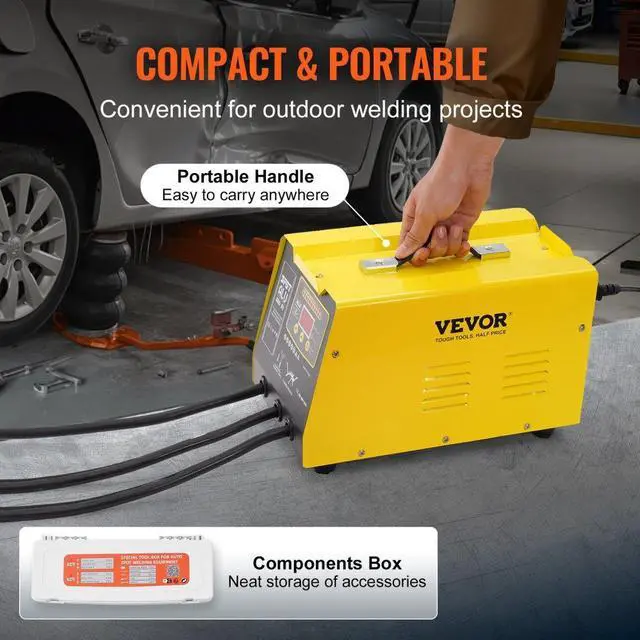 Alt view image 6 of 7 - VEVOR  Spot Welder Dent Puller 300W Stud Welder Dent Repair for Aluminum Car Body
